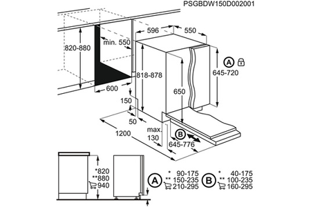 Lave-vaisselle ELECTROLUX EEQ47300L - ENCASTRABLE 60CM