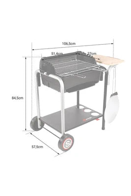 Barbecue à charbon SOMAGIC - BARBECUE AU CHARBON DE BOIS ROMA AVEC CUISSON PIZZA