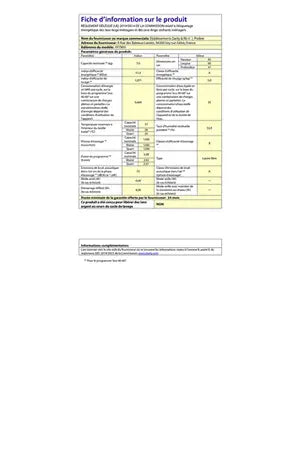 Lave-linge hublot Proline FP7WH