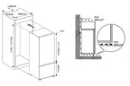 Réfrigérateur congélateur en bas Brandt BIC1724ES - ENCASTRABLE 179CM