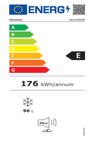 Congélateur bar SIEMENS GI21VADE0 - ENCASTRABLE 88CM