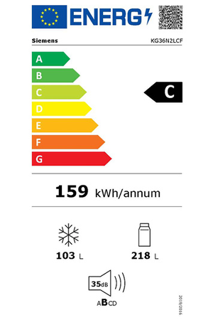 Réfrigérateur congélateur en bas Siemens KG36N2LCF