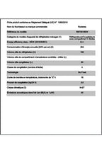 Réfrigérateur congélateur en bas Rosieres RBT5518EW - ENCASTRABLE 177 cm