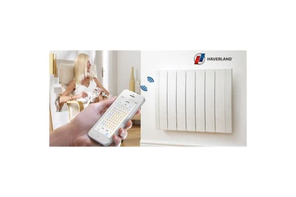 Radiateur électrique HAVERLAND RADIATEUR À INERTIE EN FONTE D'ALUMINIUM AVEC BLUETOOTH - 800W - - HAVERLAND - BLANC