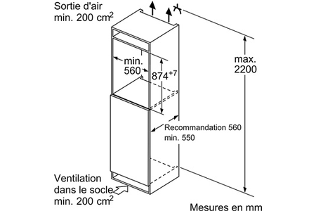 Congélateur bar SIEMENS GI21VADE0 - ENCASTRABLE 88CM