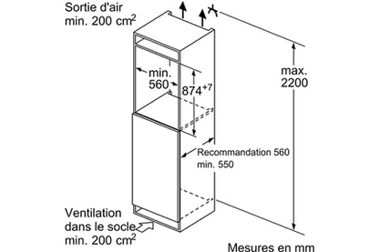 Congélateur bar SIEMENS GI21VADE0 - ENCASTRABLE 88CM