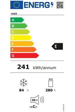 Réfrigérateur congélateur en bas Haier HBW5719E - ENCASTRABLE 194CM