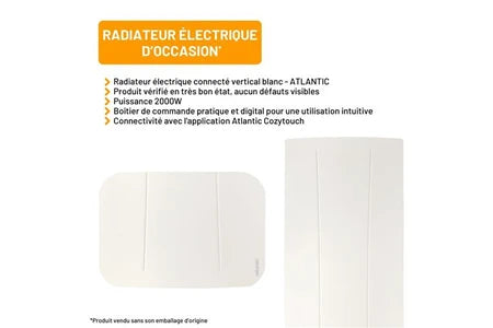 Radiateur électrique ATLANTIC RADIATEUR ÉLECTRIQUE CONNECTÉ AGILIA VERTICALE 2000 W - - 518220