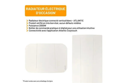 Radiateur électrique ATLANTIC RADIATEUR ÉLECTRIQUE CONNECTÉ AGILIA VERTICALE 2000 W - - 518220