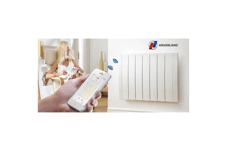 Radiateur électrique HAVERLAND RADIATEUR À INERTIE EN FONTE D'ALUMINIUM AVEC BLUETOOTH - 1400W - - HAVERLAND - BLANC