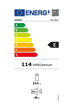 Réfrigérateur 1 porte Indesit INS18012 - Encastrable 177 CM
