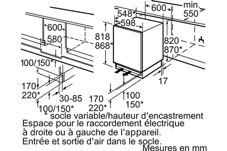 Congélateur top SIEMENS ENCASTRABLE - GU15DADF0