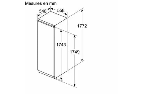 Réfrigérateur 1 porte Siemens KI81RVFE0 - ENCASTRABLE 177CM