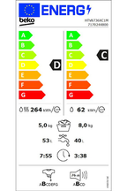 Lave-linge séchant BEKO HTV8736XC1M STEAMCURE