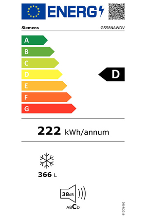 Congélateur armoire SIEMENS GS58NAWDV