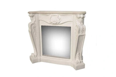 Cheminée électrique XARALYN XARALYN LOUIS CHEMINÉE DE STYLE CLASSIQUE EN PIERRE NATURELLE, BLANC