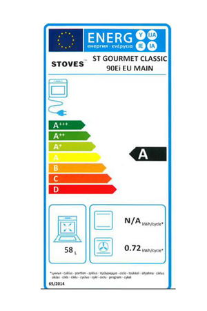 Piano de cuisson STOVES GOURMET 90CM INDUCTION NOIR - PGOUR90EIBLK