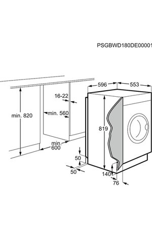 Lave-linge hublot ELECTROLUX ENCASTRABLE - EW7F1483BI