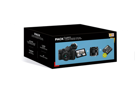Appareil photo hybride PANASONIC PACK LUMIX G100 NOIR + G VARIO 12-32MM F/3,5-5,6 + G VARIO 35-100MM F/4-5,6 + 2ÈME BATTERIE