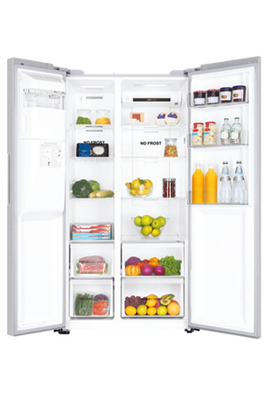 Refrigerateur americain HAIER REFRIGERATEUR SIDE BY SIDE HSR3918FIPW BLANC
