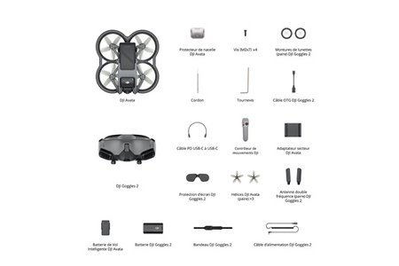 Drone DJI AVATA PRO VIEW COMBO (+ CASQUE GOGGLES 2)
