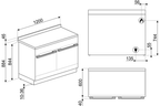 Piano de cuisson SMEG PORTOFINO 120CM MIXTE INOX - CPF120IGMPX
