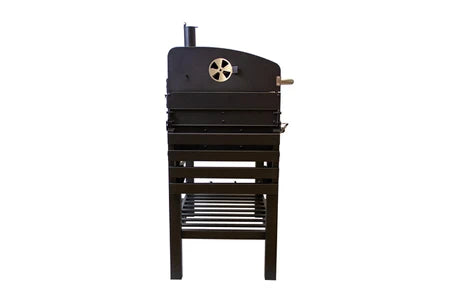 Barbecue MONSTERSHOP MONSTERSHOP - BBQ XXL- BARBECUE GRILL&FUMOIR TYPE AMÉRICAIN ACIER NOIR MAT JARDIN MAX 5.5KG CHARBON 4 EVENTS PORTABLE GIGANTESQUE SURFACE DE CUISSON
