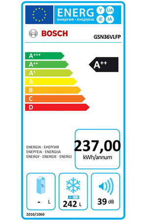 Congélateur armoire BOSCH GSN36VLFP