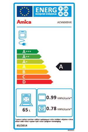 Cuisinière vitrocéramique AMICA ACV6005VX