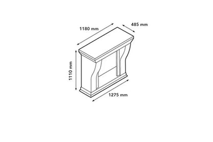 Cheminée électrique XARALYN XARALYN LOUIS TRIVERO70 CHEMINÉE ÉLECTRIQUE CLASSIQUE À POSER AU SOL AVEC INSERT LED 800W, NOIR