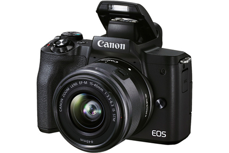 Appareil photo hybride CANON PACK EOS M50 MARK II NOIR + EF-M 15-45 MM F/3.5-6.3 IS STM + ETUI + CARTE SD 16 GO