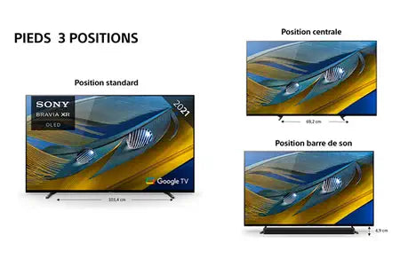 TV OLED SONY XR55A80J 55" 4K UHD GOOGLE TV NOIR