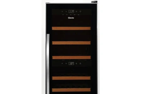 Cave multi-températures BARTSCHER CAVE À VIN BI-ZONES 38 BOUTEILLES - BARTSCHER - R600AVERRE TREMPÉ1113BATTANTE 396X580X1030MM