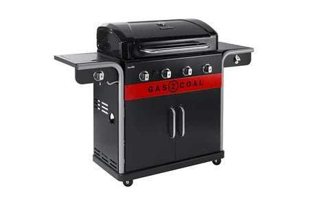Barbecue CHAR-BROIL BARBECUE À GAZ ET À CHARBON GAS2COAL CHAR-BROIL 2.0 4B + TOURNEBROCHE + PLANCHA