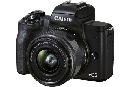 Appareil photo hybride CANON PACK EOS M50 MARK II NOIR + EF-M 15-45 MM F/3.5-6.3 IS STM + ETUI + CARTE SD 16 GO