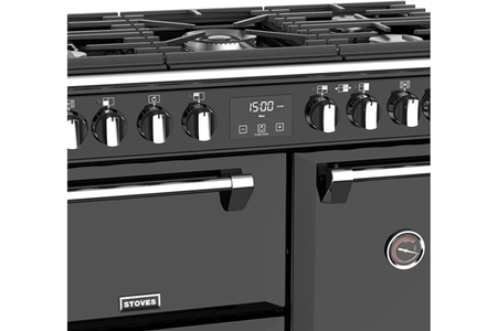 Piano de cuisson STOVES RICHMOND DELUXE 90CM GAZ NOIR BRILLANT - PRICHDX90DFBL