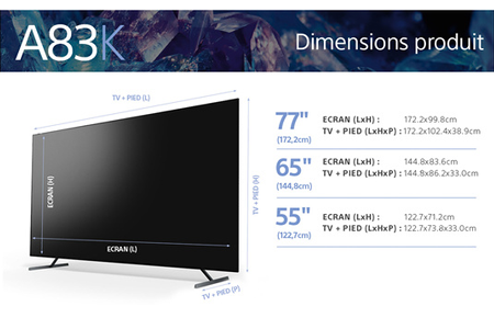 TV OLED SONY SONY XR-65A83K - BRAVIA XR 65'' OLED 4K ULTRA HD HDR GOOGLE TV